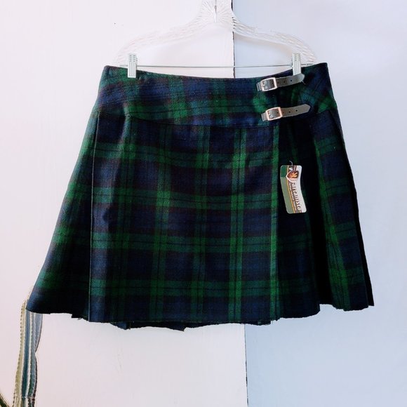 Pleated Plaid Mini Skirt Size 40 - Picture 1 of 16